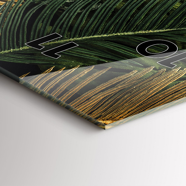 Horloge murale verticale Feuilles de la jungle