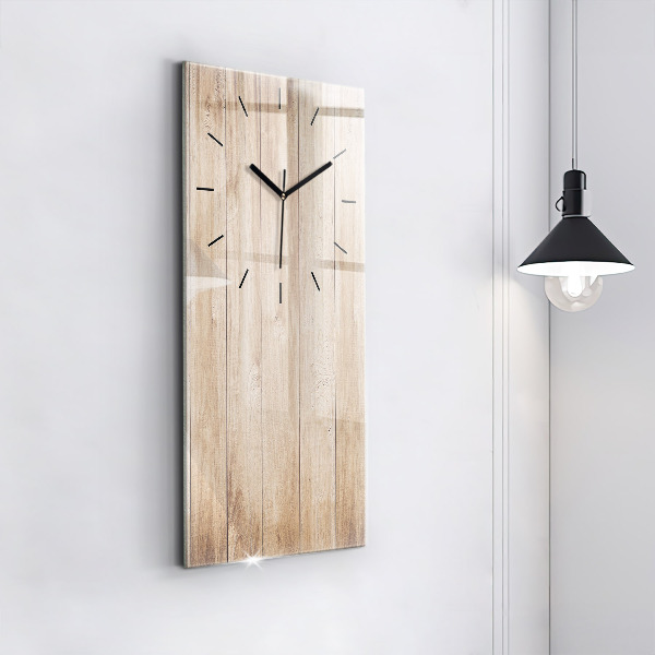 Horloge murale verticale Texture bois