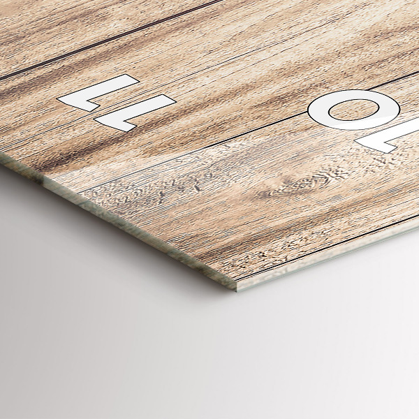 Horloge murale verticale Texture bois