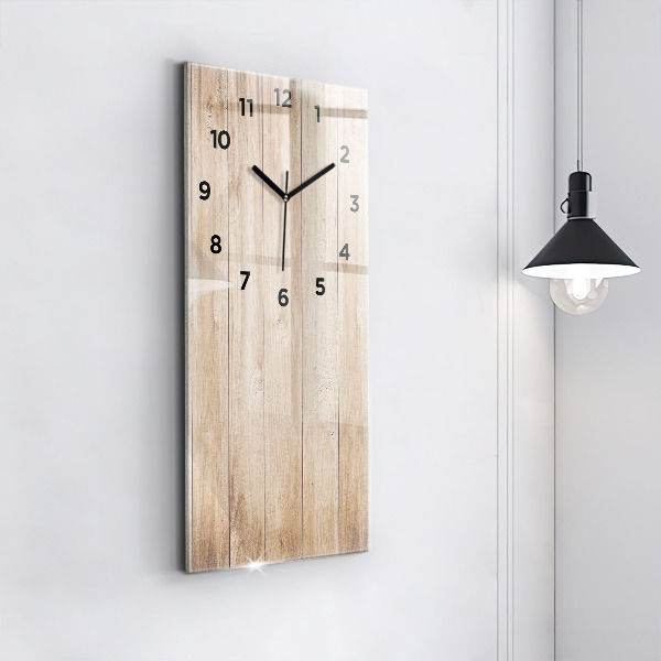 Horloge murale verticale Texture bois