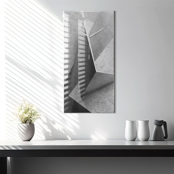 Horloge murale verticale 'Triangles d''abstraction'