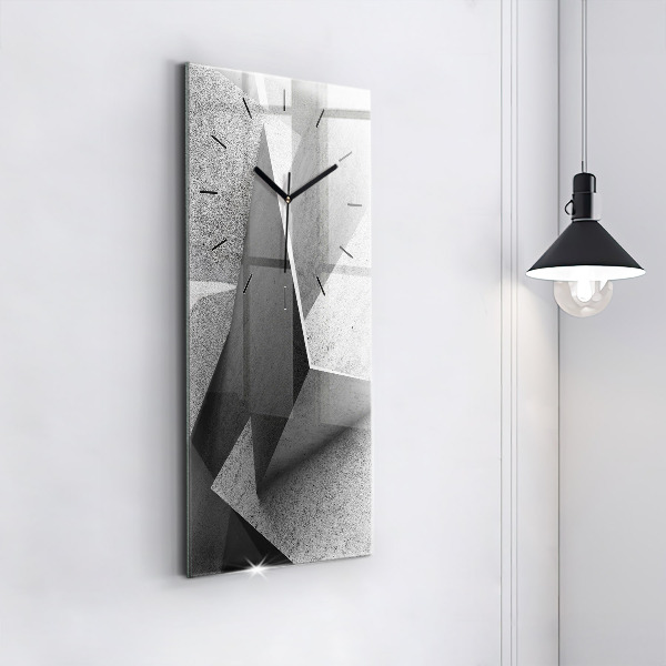 Horloge murale verticale 'Triangles d''abstraction'
