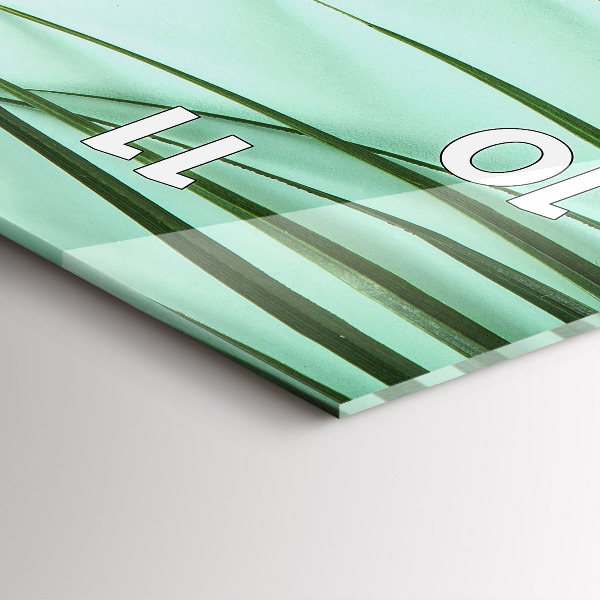 Horloge rectangulaire verticale Feuilles de Monstera