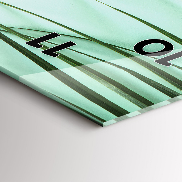 Horloge rectangulaire verticale Feuilles de Monstera