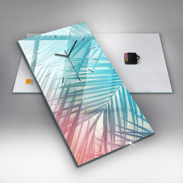 Horloge rectangulaire verticale Palmier tropical