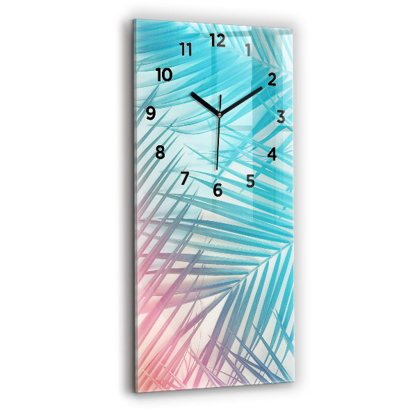 Horloge rectangulaire verticale Palmier tropical