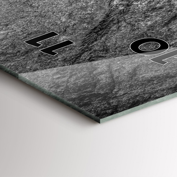 Horloge rectangulaire verticale Roche volcanique