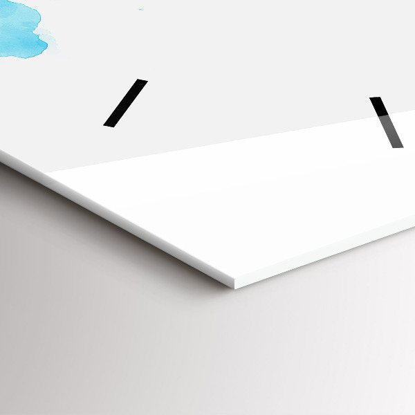 Horloge rectangulaire verticale Taches peintes