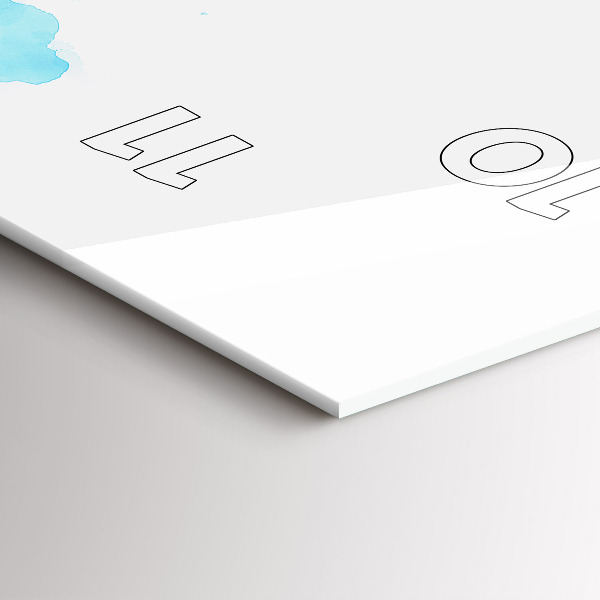 Horloge rectangulaire verticale Taches peintes