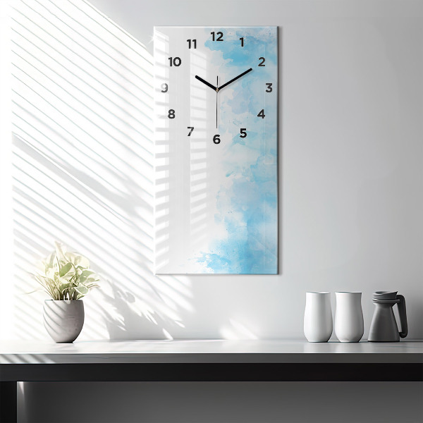 Horloge rectangulaire verticale Taches peintes