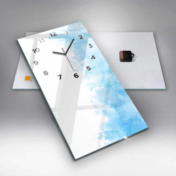 Horloge rectangulaire verticale Taches peintes