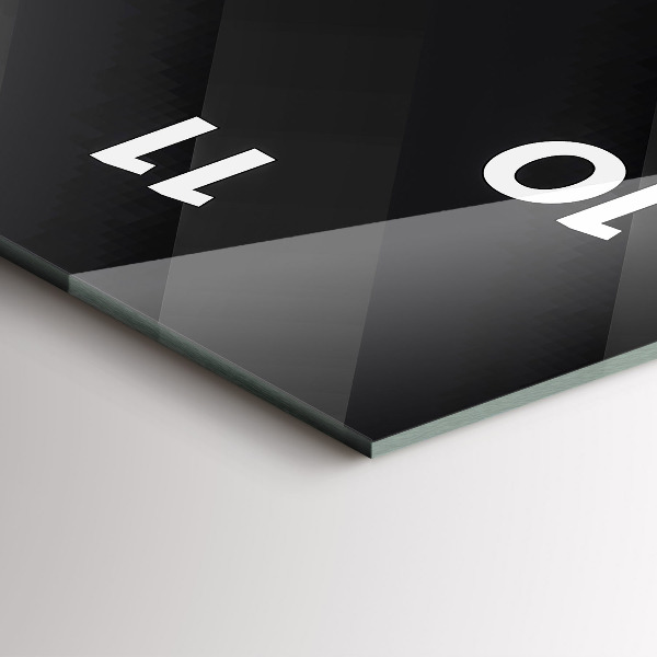 Horloge rectangulaire verticale Motif de mur sombre