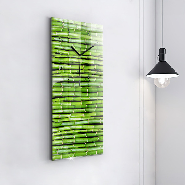 Horloge rectangulaire verticale Bambou asiatique