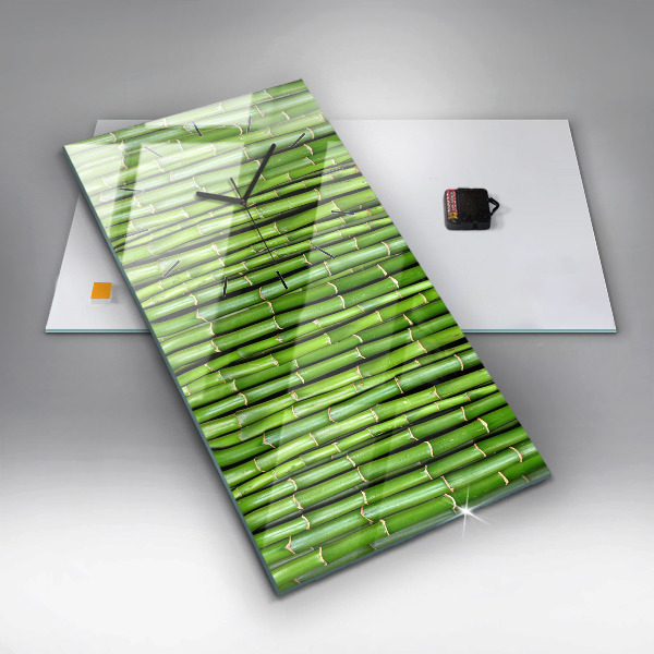 Horloge rectangulaire verticale Bambou asiatique