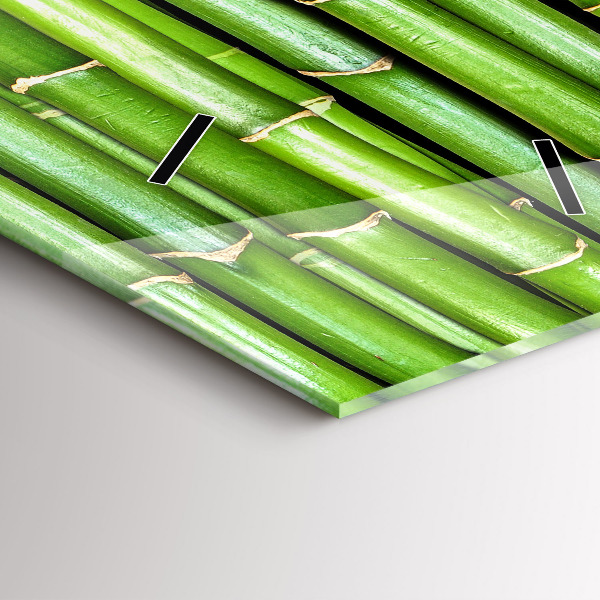 Horloge rectangulaire verticale Bambou asiatique