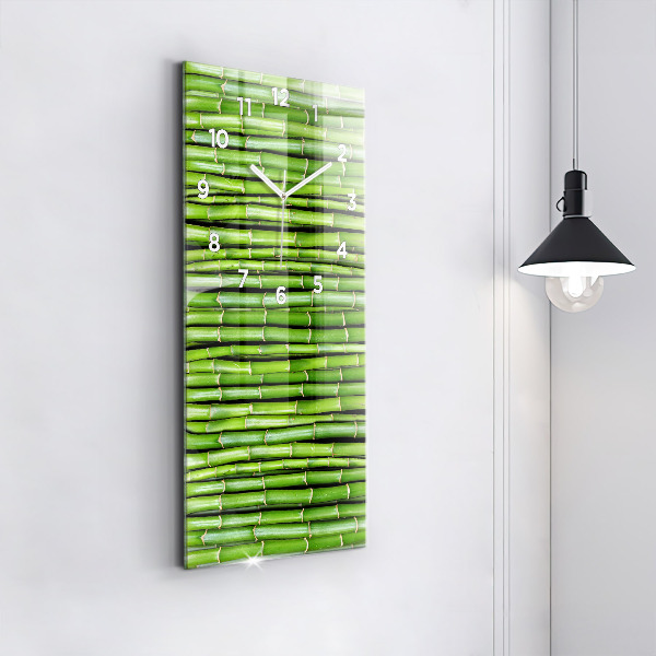 Horloge rectangulaire verticale Bambou asiatique