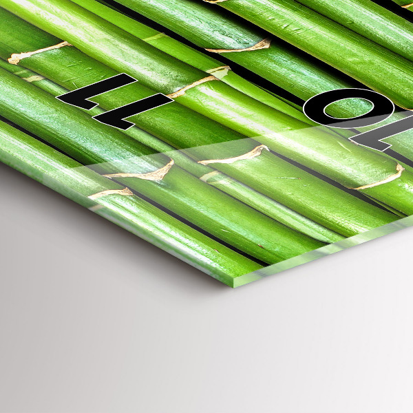 Horloge rectangulaire verticale Bambou asiatique