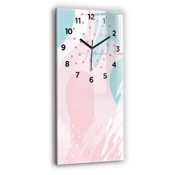 Horloge rectangulaire verticale Abstraction pastel
