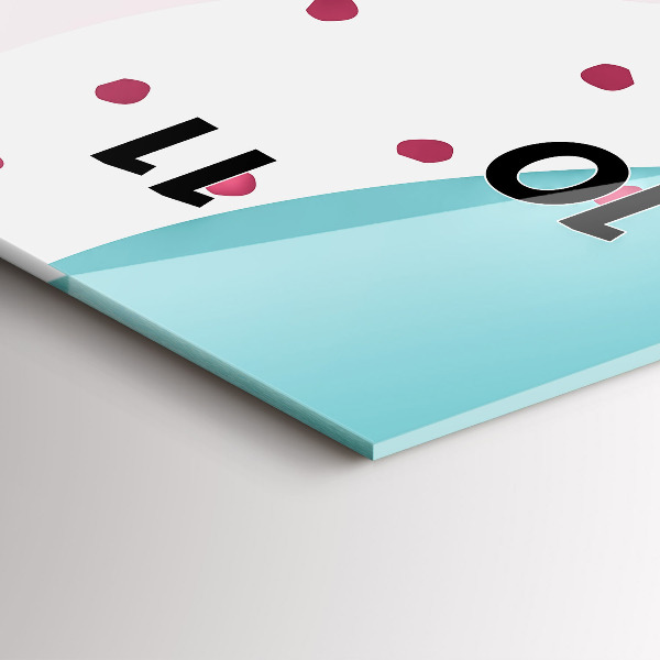 Horloge rectangulaire verticale Abstraction pastel