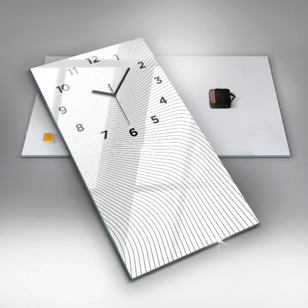 Horloge rectangulaire verticale 'Lignes d''abstraction'
