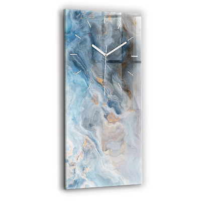 Horloge rectangulaire verticale Motif en marbre