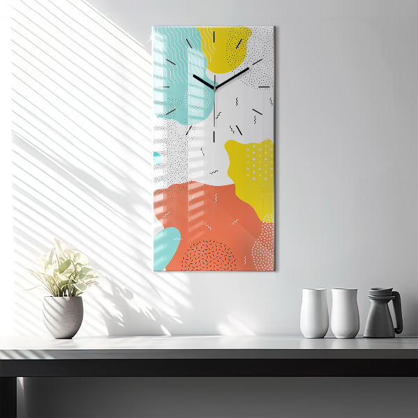 Horloge rectangulaire verticale Abstraction POP