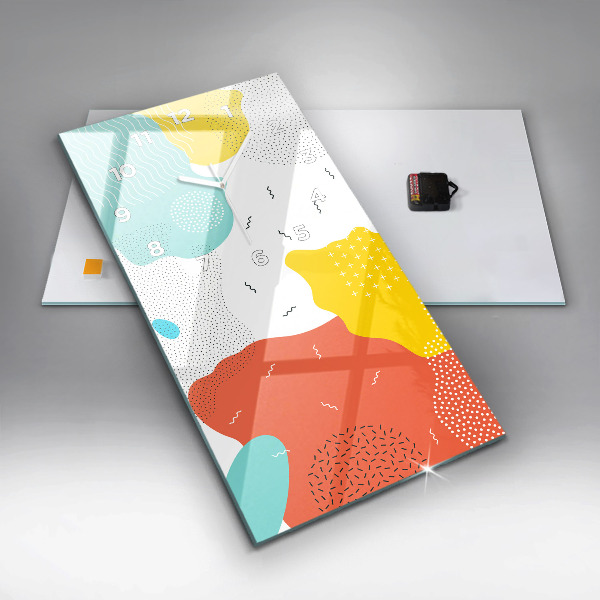 Horloge rectangulaire verticale Abstraction POP