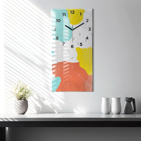 Horloge rectangulaire verticale Abstraction POP