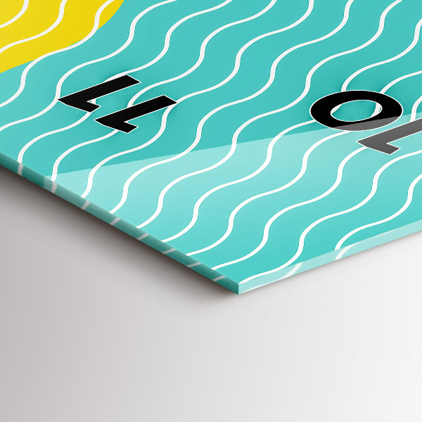 Horloge rectangulaire verticale Abstraction POP