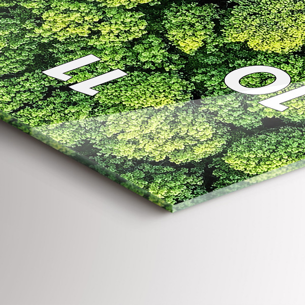 Horloge rectangulaire verticale 'La forêt vue d''en haut'