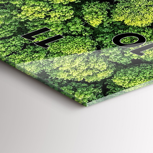 Horloge rectangulaire verticale 'La forêt vue d''en haut'