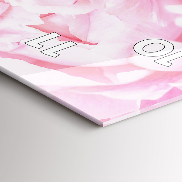 Horloge rectangulaire verticale Fleurs en fleurs