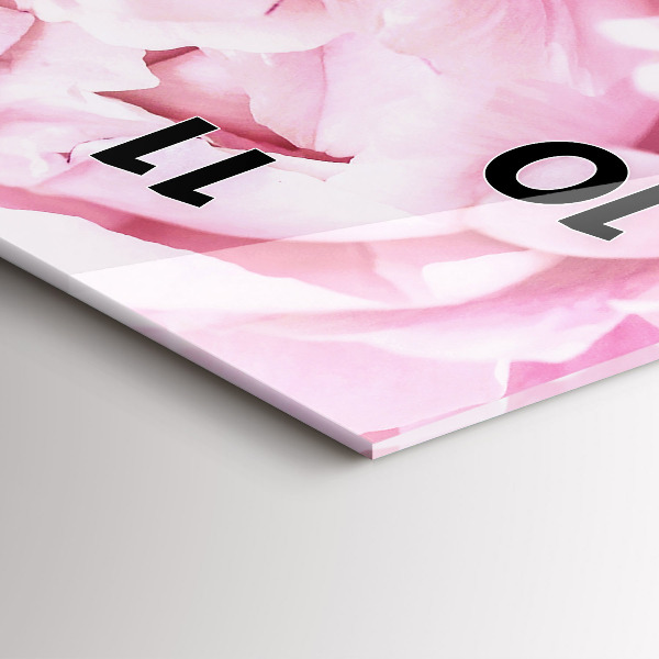 Horloge rectangulaire verticale Fleurs en fleurs