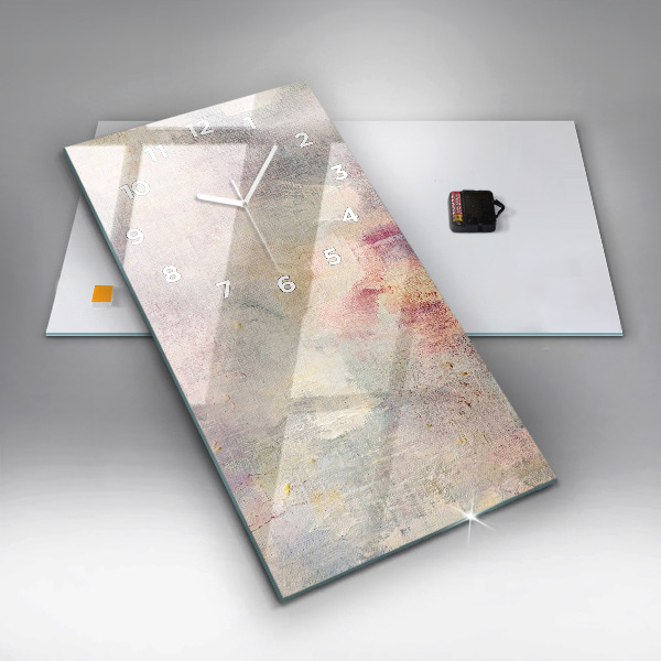 Horloge rectangulaire verticale Abstraction peinte