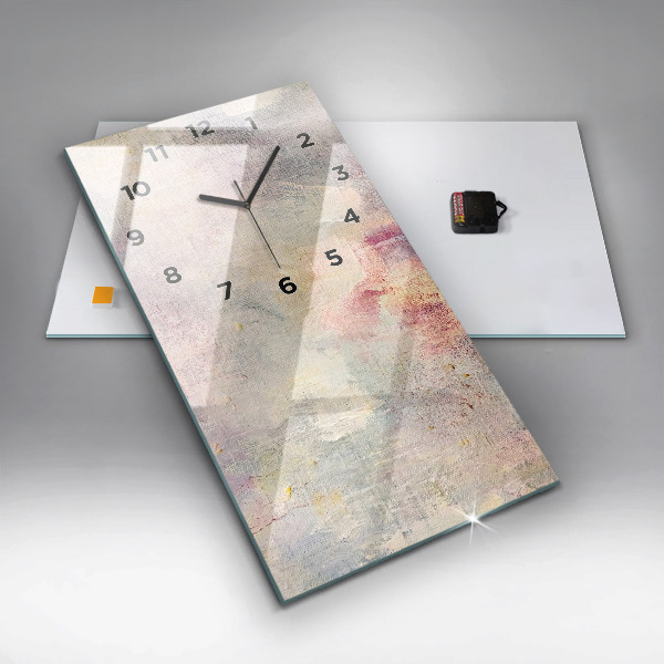 Horloge rectangulaire verticale Abstraction peinte