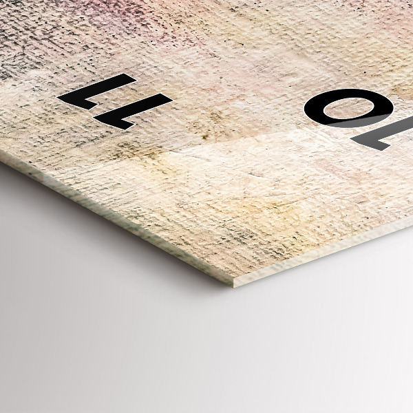 Horloge rectangulaire verticale Abstraction peinte