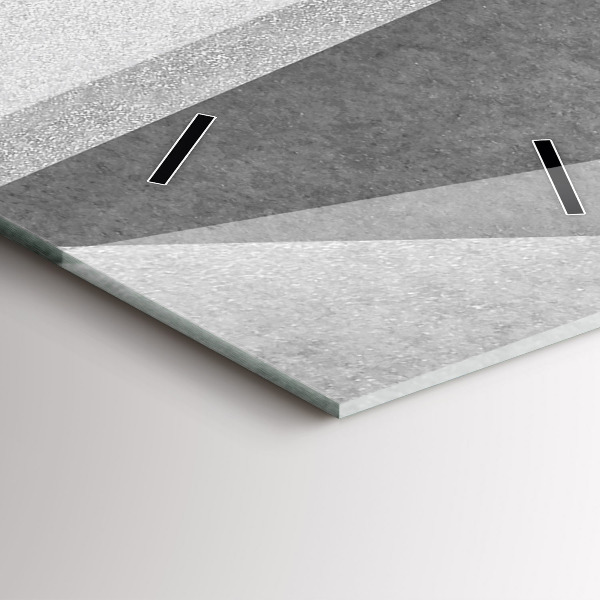 Horloge rectangulaire verticale Abstraction géométrique grise