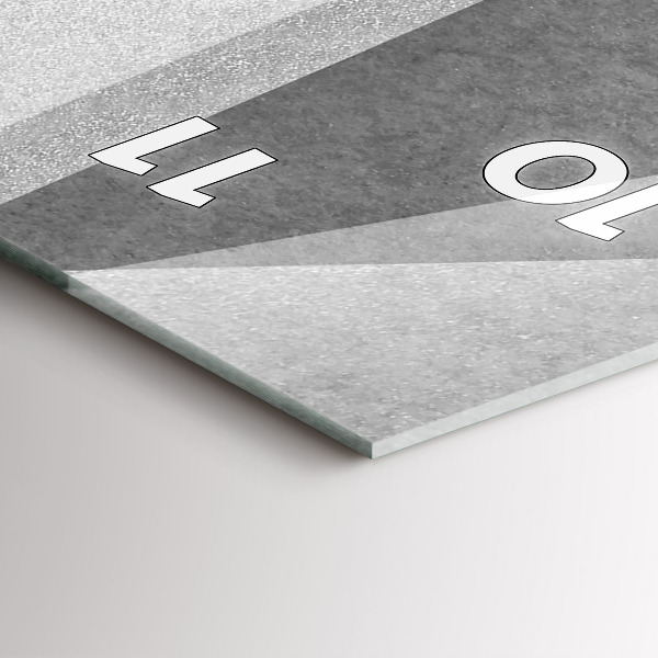 Horloge rectangulaire verticale Abstraction géométrique grise