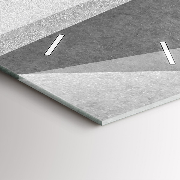 Horloge rectangulaire verticale Abstraction géométrique grise