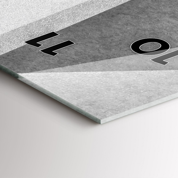 Horloge rectangulaire verticale Abstraction géométrique grise