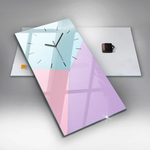 Horloge rectangulaire verticale Motif pastel