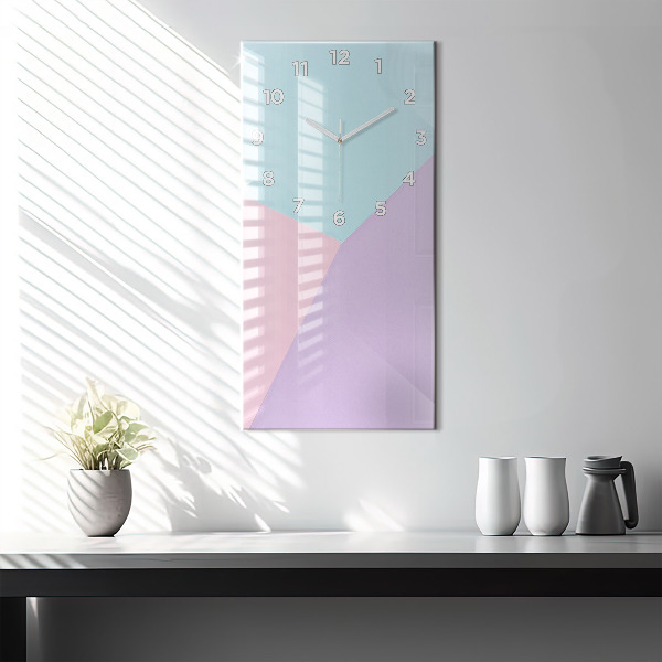 Horloge rectangulaire verticale Motif pastel