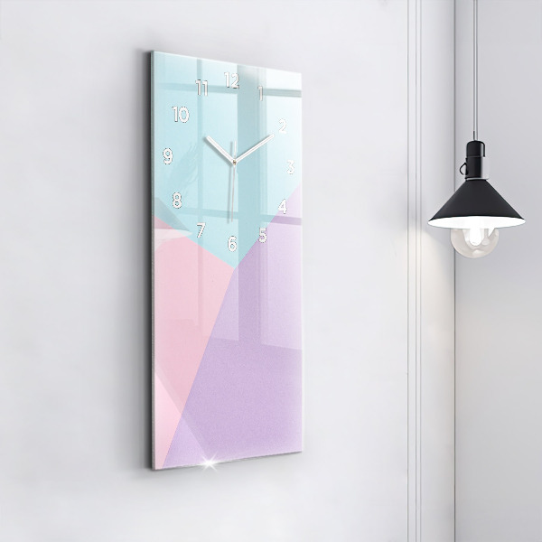 Horloge rectangulaire verticale Motif pastel
