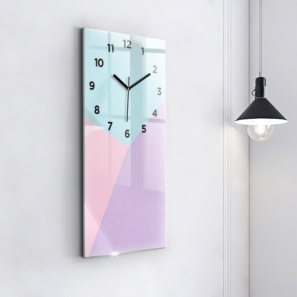Horloge rectangulaire verticale Motif pastel