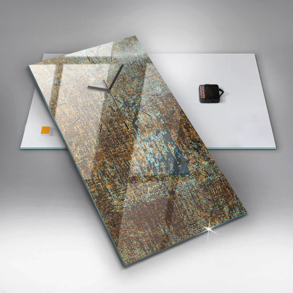 Horloge rectangulaire verticale Texture de vieux métal