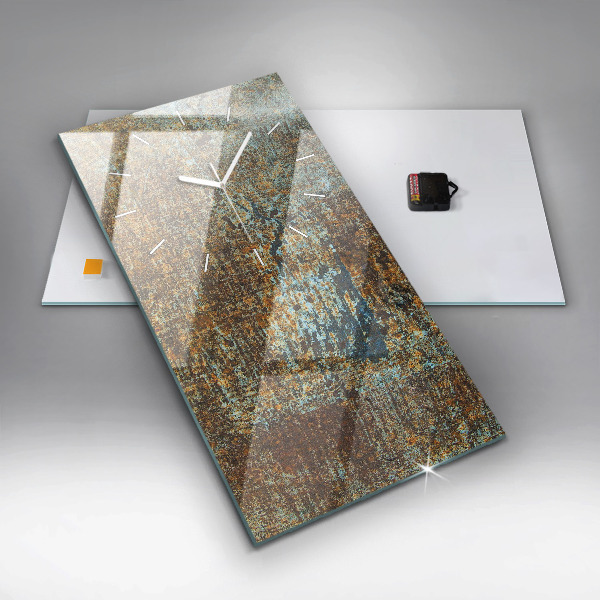 Horloge rectangulaire verticale Texture de vieux métal