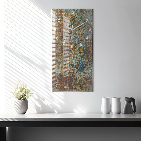 Horloge rectangulaire verticale Texture de vieux métal