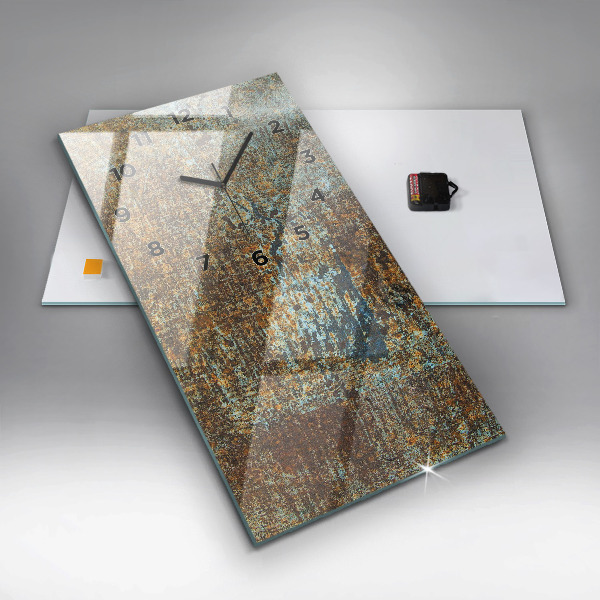 Horloge rectangulaire verticale Texture de vieux métal