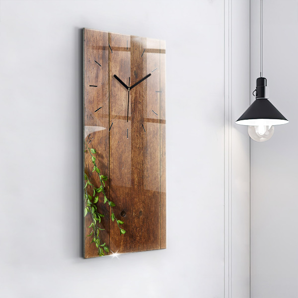 Horloge rectangulaire verticale Bois rustique