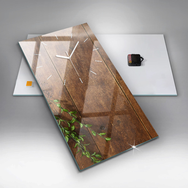 Horloge rectangulaire verticale Bois rustique